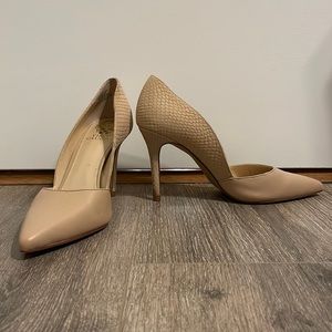Nude pumps by Vince Camuto